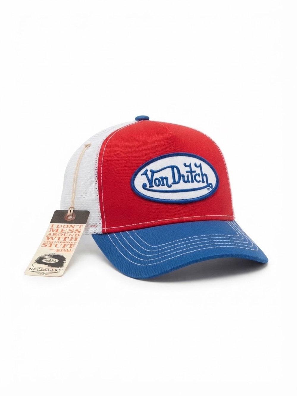 Von Dutch Red, Blue and White Puerto Rico Mesh Trucker Cap